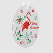 Rood kerstfeest met kerst acrylaat ornament (voorkant)