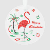 Rood kerstfeest met kerst acrylaat ornament (achterkant)