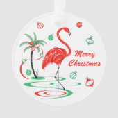Rood kerstfeest met kerst acrylaat ornament (voorkant)