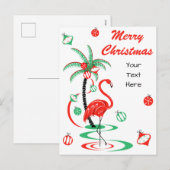 Rood kerstfeest met kerstcadeautjes feestdagenkaart (Voorkant / Achterkant)