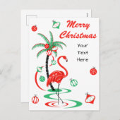 Rood kerstfeest met kerstcadeautjes feestdagenkaart (Voorkant / Achterkant)