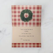 Rood kerstfeest met kerstmis kaart (Binnen)