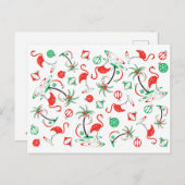 Rood kerstfeest met meerdere briefkaarten (Voorkant / Achterkant)