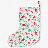 Rood kerstfeest met meerzijdig uitzettend dubbelzi kleine kerstsok (Achterkant)