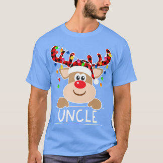 Rood kerstfeest met rond kerstfeest Reindeoom T-shirt