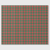Rood kerstfeest met tartan ingedamd cadeaupapier (Vlak)