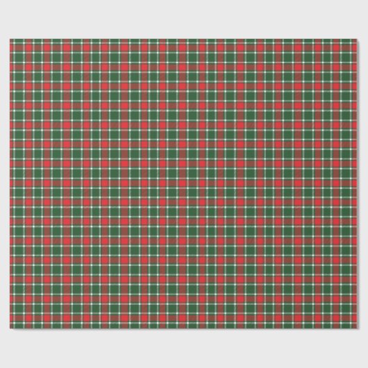Rood kerstfeest met tartan ingedamd cadeaupapier (Vlak)