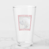 Rood kerstfeest met witte dop glas (Achterkant)