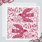 Rood kerstfeest notitiekaartje