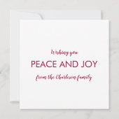 Rood kerstfeest notitiekaartje (Achterkant)