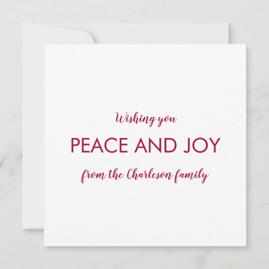 Rood kerstfeest notitiekaartje (Achterkant)