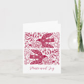 Rood kerstfeest notitiekaartje (Voorkant)