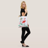 Rood kerstfeest overal in het tas (Op model)