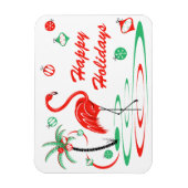 Rood kerstfeest Vakantie horizontaal Magneet (Verticaal)