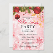 Rood kerstfeest voor bedrijven kaart (Voorkant)