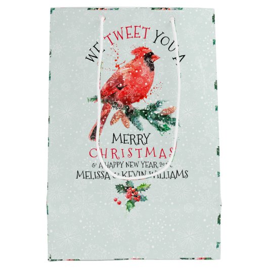 Rood kerstfeest.. we hebben je een prettig kerstfe medium cadeauzakje (Achterkant)