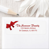 Rood kerstfeestdag etiket (Insitu)