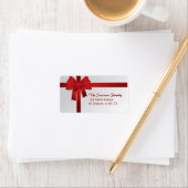 Rood kerstfeestdag etiket (Insitu)