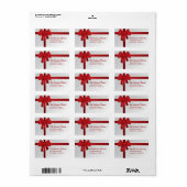 Rood kerstfeestdag etiket (Full Sheet)