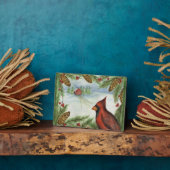 Rood kerstfeestdag kunstdecor fotoplaat (Zijkant)