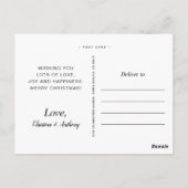 Rood-kerstfeestdag met zeer prettige feestdagen briefkaart (Achterkant)