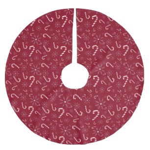 Rood kerstfeestdag snoepsnoep Snowflakes Modern Kerstboom Rok