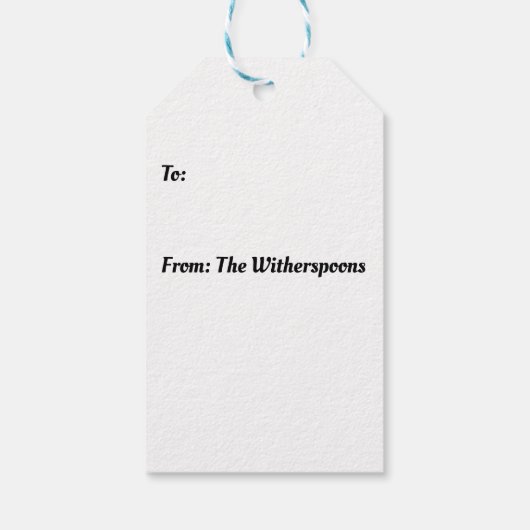 Rood kerstflesje met gouden lint en naam cadeaulabel (Achterkant)