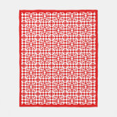 rood kerstgeometrisch quilt kunstontwerp fleece deken (Voorkant)