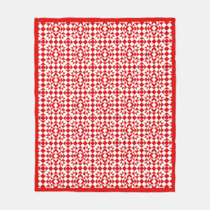rood kerstgeometrisch quilt kunstontwerp fleece deken