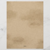 Rood kersthoes op oud papier met oude kleuren briefhoofd (Achterkant)