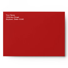 Rood kerstkaartje met retouradres