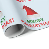 Rood kerstkerstPet + "MERRY CHRISTMAS!" Cadeaupapier (Rol Hoek)