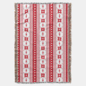 Rood kerstkeuken Geïnspireerd patroon Deken (Voorkant Verticaal)