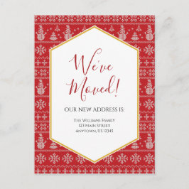 Rood kerstkeuken Verplaatsend Aankondiging Briefka Briefkaart