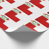 Rood kerstkous inpakpapier (Hoek)