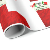 Rood kerstkous inpakpapier (Rol Hoek)