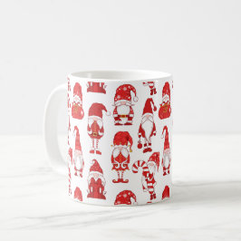 Rood Kerstman Kabouter Karakter Patroon Koffiemok