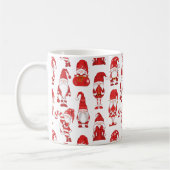 Rood Kerstman Kabouter Karakter Patroon Koffiemok (Links)