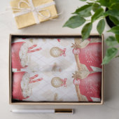 Rood Kerstmis Cacaomokkoppatroon Tissuepapier (Geschenk)