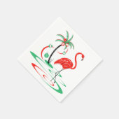 Rood Kerstmis Flamingo servetpapier Servet (Hoek)