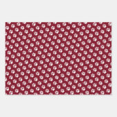 Rood kerstmis met schilderafdrukken inpakpapier vel (Voorkant 2)