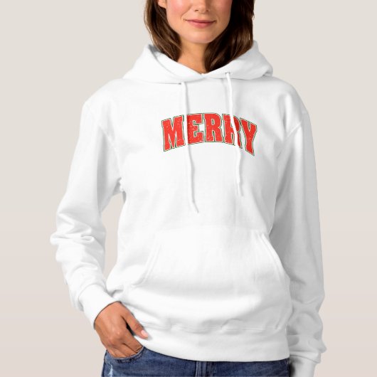 Rood Kerstmis-ontwerp Hoodie (Voorkant)