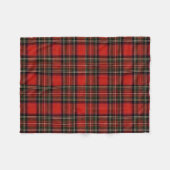 Rood Kerstmis Plaid Patroon Fleece Deken (Voorkant (Horizontaal))