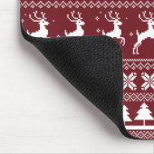 Rood Kerstmis Rendier Kersttrui Patroon Muismat (Hoek)