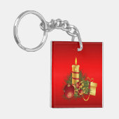Rood Kerstmis Sleutelhanger (Voorkant Links)
