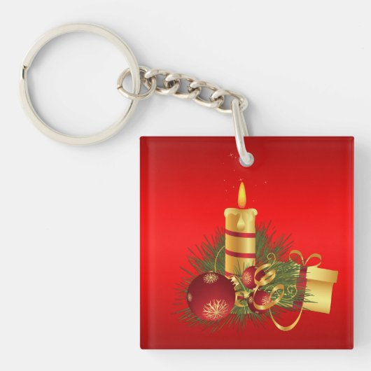 Rood Kerstmis Sleutelhanger (Voorkant)