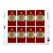 Rood Kerstmis Zelfgemaakte Apple Butter Inblikken Etiket (Full Sheet)