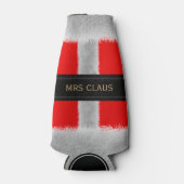 Rood kerstpak Mrs Claus Kerstfles Koeler (Voorkant)