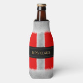 Rood kerstpak Mrs Claus Kerstfles Koeler (Fles Voorkant)
