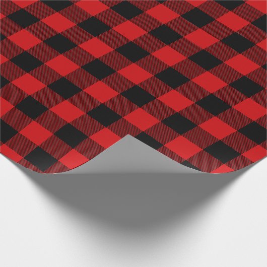 Rood kerstpantserpapier cadeaupapier (Hoek)